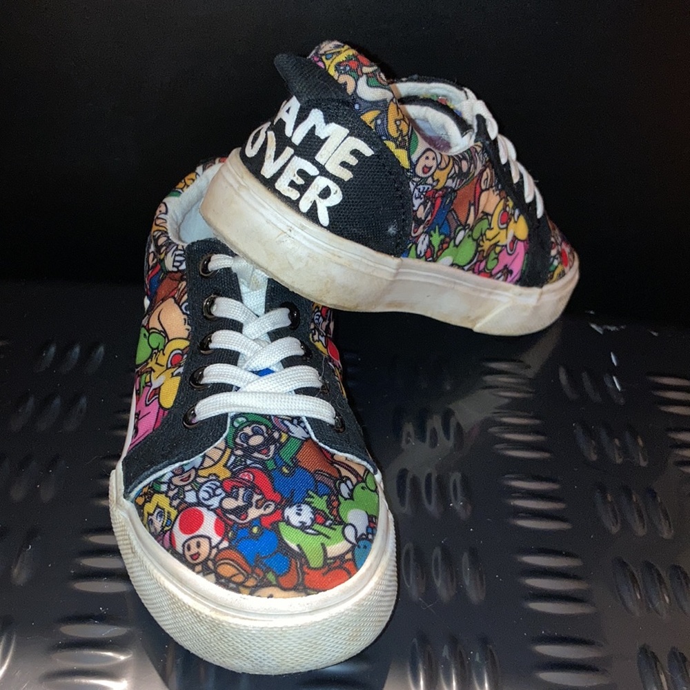 Super Mario Sneakers Size 2 Lace Up
